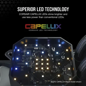 Corsair iCUE H150i ELITE CAPELLIX 360L Liquid CPU Cooler White Edition (8)